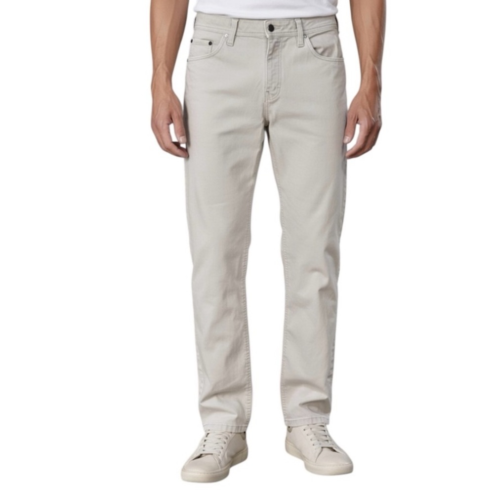 Saks Fifth Avenue Men’s Beige Grey Cotton Chinos